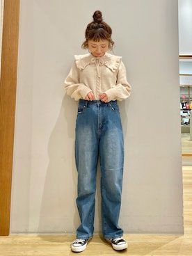 「フリル襟」｜tomopuuさん（レディース・152cm）の秋コーディネート