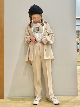 「セットアップ風」｜「アイテム（ブルゾン）」を使った、tomopuuさん（レディース・152cm）の秋コーディネート
