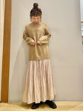 「求心柄」｜tomopuuさん（レディース・152cm）の冬コーディネート