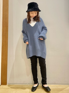「ファー帽子」｜tomopuuさん（レディース・152cm）の冬コーディネート