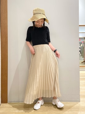 「koe（コエ）のアイテム（帽子）」を使った、tomopuuさん（レディース・152cm）の夏コーディネート