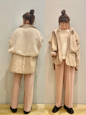 「SLURR（スラ―）のアイテム（ジャケット/アウター）」を使った、tomopuuさん（レディース・152cm）の冬コーディネート