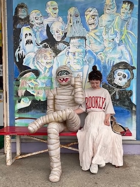 「SLURR（スラ―）のアイテム」を使った、tomopuuさん（レディース・152cm）の夏コーディネート