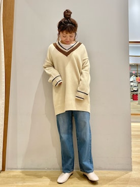 「チルデンニット」｜tomopuuさん（レディース・152cm）の冬コーディネート