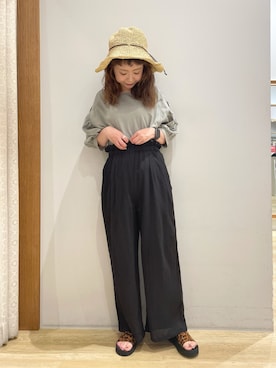「koe（コエ）のアイテム（帽子）」を使った、tomopuuさん（レディース・152cm）の夏コーディネート