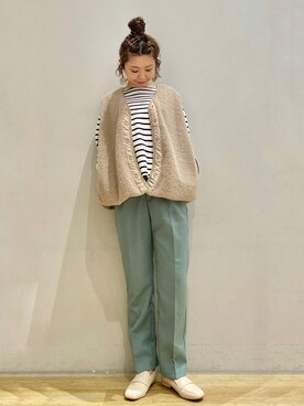 「earth music&ecology（アースミュージックアンドエコロジー）のアイテム（その他アウター）」を使った、tomopuuさん（レディース・152cm）の春コーディネート