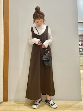 「koe（コエ）のアイテム（PC・スマホグッズ/家電）」を使った、tomopuuさん（レディース・152cm）の秋コーディネート