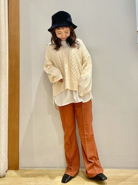 「ファー帽子」｜tomopuuさん（レディース・152cm）の秋コーディネート