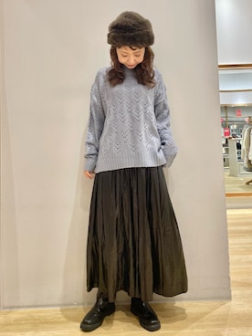 「ファー帽子」｜tomopuuさん（レディース・152cm）の冬コーディネート