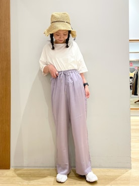 「koe（コエ）のアイテム（帽子）」を使った、tomopuuさん（レディース・152cm）の夏コーディネート