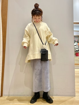 「koe（コエ）のアイテム（PC・スマホグッズ/家電）」を使った、tomopuuさん（レディース・152cm）の冬コーディネート