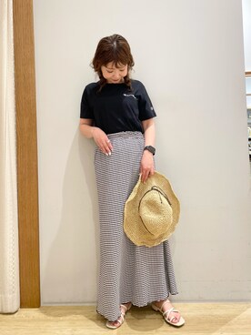 「koe（コエ）のアイテム（帽子）」を使った、tomopuuさん（レディース・152cm）の夏コーディネート