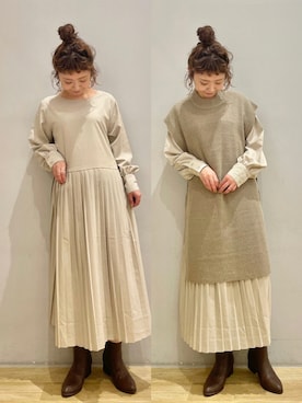 「ロングベスト」｜tomopuuさん（レディース・152cm）の秋コーディネート