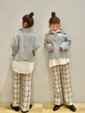 「ZIPニット」｜tomopuuさん（レディース・152cm）の冬コーディネート