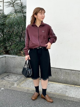 「adidas Originals（アディダスオリジナルス）の別注【adidas originals/アディダス オリジナルス】For JS FIREBIRD TT（その他アウター、レッド系）」を使った、AKAMINEさん（レディース・155cm）の春コーディネート