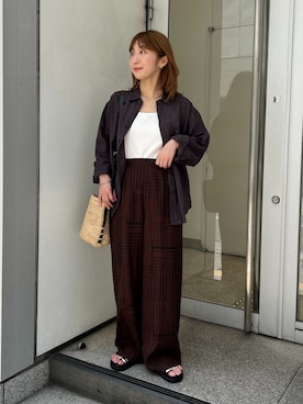 「JOURNAL STANDARD（ジャーナルスタンダード）のアイテム」を使った、AKAMINEさん（レディース・155cm）の夏コーディネート