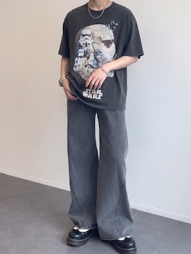 「STAR WARS（スターウォーズ）のアイテム」を使った、しおんさん（メンズ・176cm）の夏コーディネート