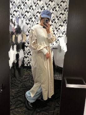 「GU（ジーユー）のアイテム（キャップ）」を使った、waiefuさん（レディース・159cm）の春コーディネート