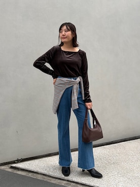 「LAVEANGE（ラビアンジェ）のアイテム」を使った、yuiさん（レディース・160cm）の秋コーディネート