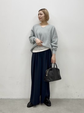 「アイテム（ボストンバッグ）」を使った、riv2340akiさん（レディース・154cm）の秋コーディネート