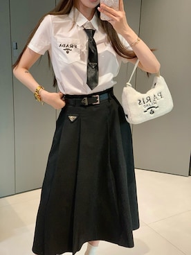 「PRADA（プラダ）のアイテム（バッグ）」を使った、mitsui0907 さん（レディース・158cm）の春コーディネート