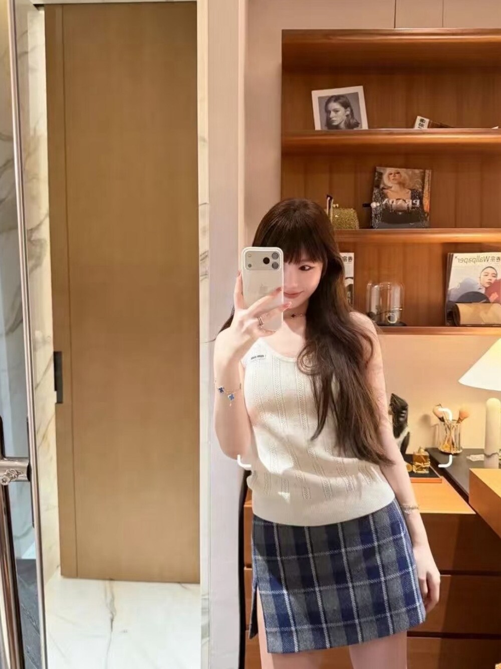 Miu Miu /ベージュ タンクトップ 可憐に重ねてエレガンス纏う*miumiu*リブジャージータンクトップ