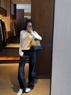 「CHANEL（シャネル）のアイテム（バッグ）」を使った、mitsui0907 さん（レディース・158cm）の春コーディネート