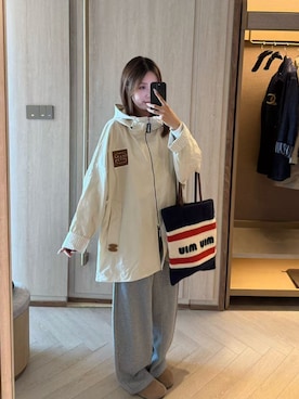 「miu miu（ミュウミュウ）のアイテム（バッグ）」を使った、mitsui0907 さん（レディース・158cm）の春コーディネート