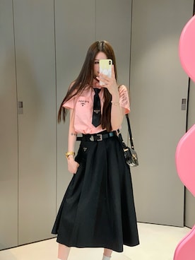 「PRADA（プラダ）のアイテム」を使った、mitsui0907 さん（レディース・158cm）の春コーディネート