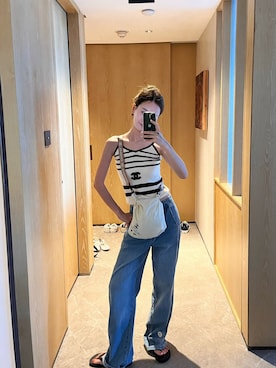 「CHANEL（シャネル）のアイテム（バッグ）」を使った、mitsui0907 さん（レディース・158cm）の春コーディネート