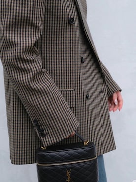 「Saint Laurent（サンローラン）のアイテム（トートバッグ、ブラック系）」を使った、mitsui0907 さん（レディース・158cm）の春コーディネート