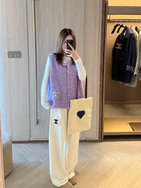 「CHANEL（シャネル）のアイテム（トップス）」を使った、mitsui0907 さん（レディース・158cm）の春コーディネート