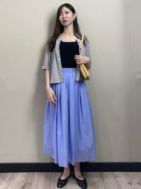「アイテム（ピアス（両耳用）、グリーン系）」を使った、838さん（レディース・168cm）の夏コーディネート