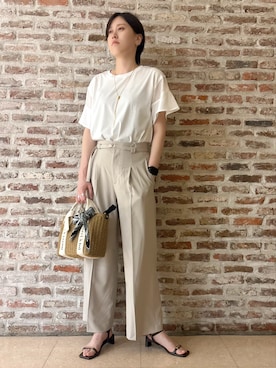 「Sunauna（スーナウーナ）のアイテム」を使った、しばさん（レディース・168cm）の春コーディネート