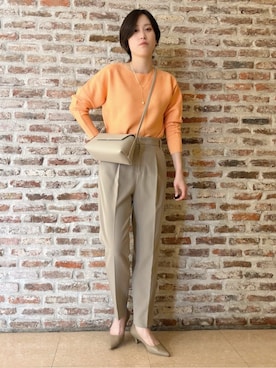 「THE SHOP TK （ザ ショップ ティーケー ）のローヒールベーシックパンプス（パンプス）」を使った、しばさん（レディース・168cm）の冬コーディネート