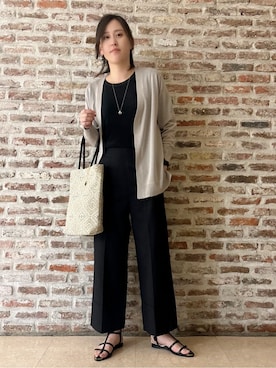 「THE SHOP TK （ザ ショップ ティーケー ）のアイテム（トートバッグ）」を使った、しばさん（レディース・168cm）の春コーディネート