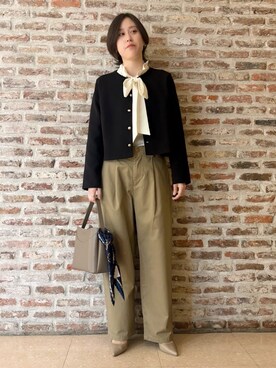 「THE SHOP TK （ザ ショップ ティーケー ）のローヒールベーシックパンプス（パンプス）」を使った、しばさん（レディース・168cm）の春コーディネート