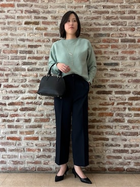 「THE SHOP TK （ザ ショップ ティーケー ）のアイテム（ニット/セーター）」を使った、しばさん（レディース・168cm）の冬コーディネート