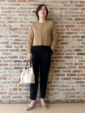 「THE SHOP TK （ザ ショップ ティーケー ）のローヒールベーシックパンプス（パンプス）」を使った、しばさん（レディース・168cm）の冬コーディネート