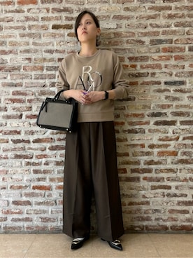 「THE SHOP TK （ザ ショップ ティーケー ）のアイテム（トートバッグ）」を使った、しばさん（レディース・168cm）の秋コーディネート