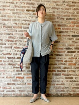 「THE SHOP TK （ザ ショップ ティーケー ）のアイテム（トートバッグ）」を使った、しばさん（レディース・168cm）の春コーディネート