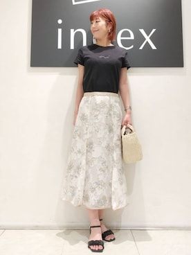 「アイテム（ショルダーバッグ、ゴールド系）」を使った、n.さん（レディース・162cm）の春コーディネート