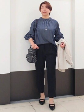 「アイテム（ピーコート）」を使った、じゅりさん（レディース・163cm）の春コーディネート