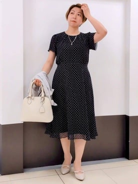 「Reflect（リフレクト）の【夏SALE／UVカット／接触冷感／洗える／セットアップ可】ドライタッチジャケット（ノーカラージャケット、グレー系）」を使った、じゅりさん（レディース・163cm）の夏コーディネート