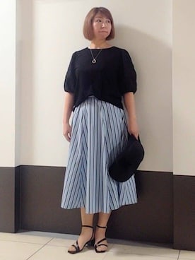 「Reflect（リフレクト）のアイテム（帽子）」を使った、じゅりさん（レディース・163cm）の夏コーディネート