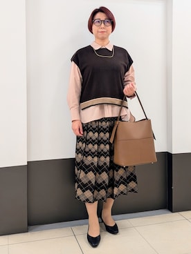 「Reflect（リフレクト）のアイテム」を使った、じゅりさん（レディース・163cm）の秋コーディネート