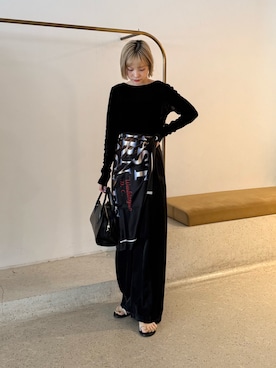 「Drawing Numbers（ドローイング ナンバーズ）のアイテム」を使った、Oharaさん（レディース・158cm）の春コーディネート