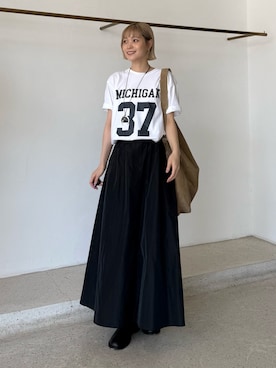 「Drawing Numbers（ドローイング ナンバーズ）のアイテム」を使った、Oharaさん（レディース・158cm）の夏コーディネート