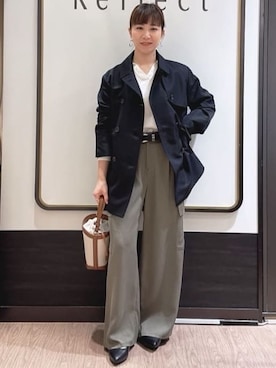 「Reflect（リフレクト）のアイテム（パンツ）」を使った、nekoさん（レディース・159cm）の春コーディネート