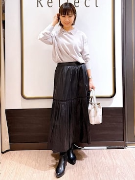 「Reflect（リフレクト）のアイテム（アクセサリー）」を使った、nekoさん（レディース・159cm）の冬コーディネート